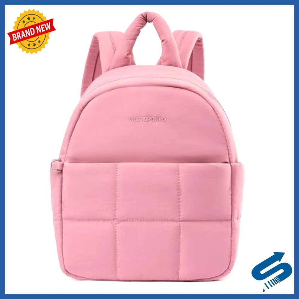 Mini Puffer Backpack Lightweight Nylon Quilted Travel Daily Essentials Organizer - Picture 6 of 6
